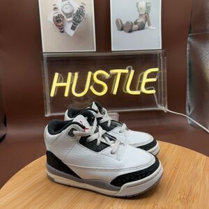 Air Jordan 3 Retro Toddler Cement Grey Sz 8C